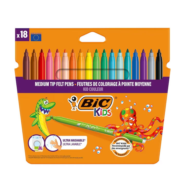 CARIOCA 18 CULORI ULTRALAVABILE KID COULEUR BIC CARIOCA 18 CULORI ULTRALAVABILE KID COULEUR BIC